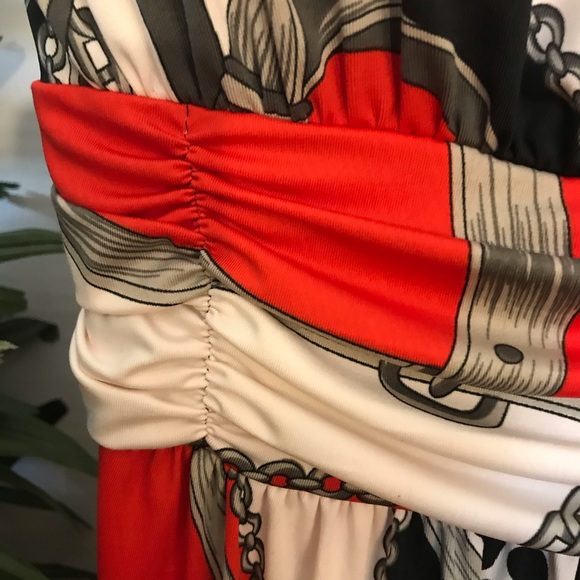 IB Diffusion Red Multicolored Women Maxi Dress - Picture 3 of 10